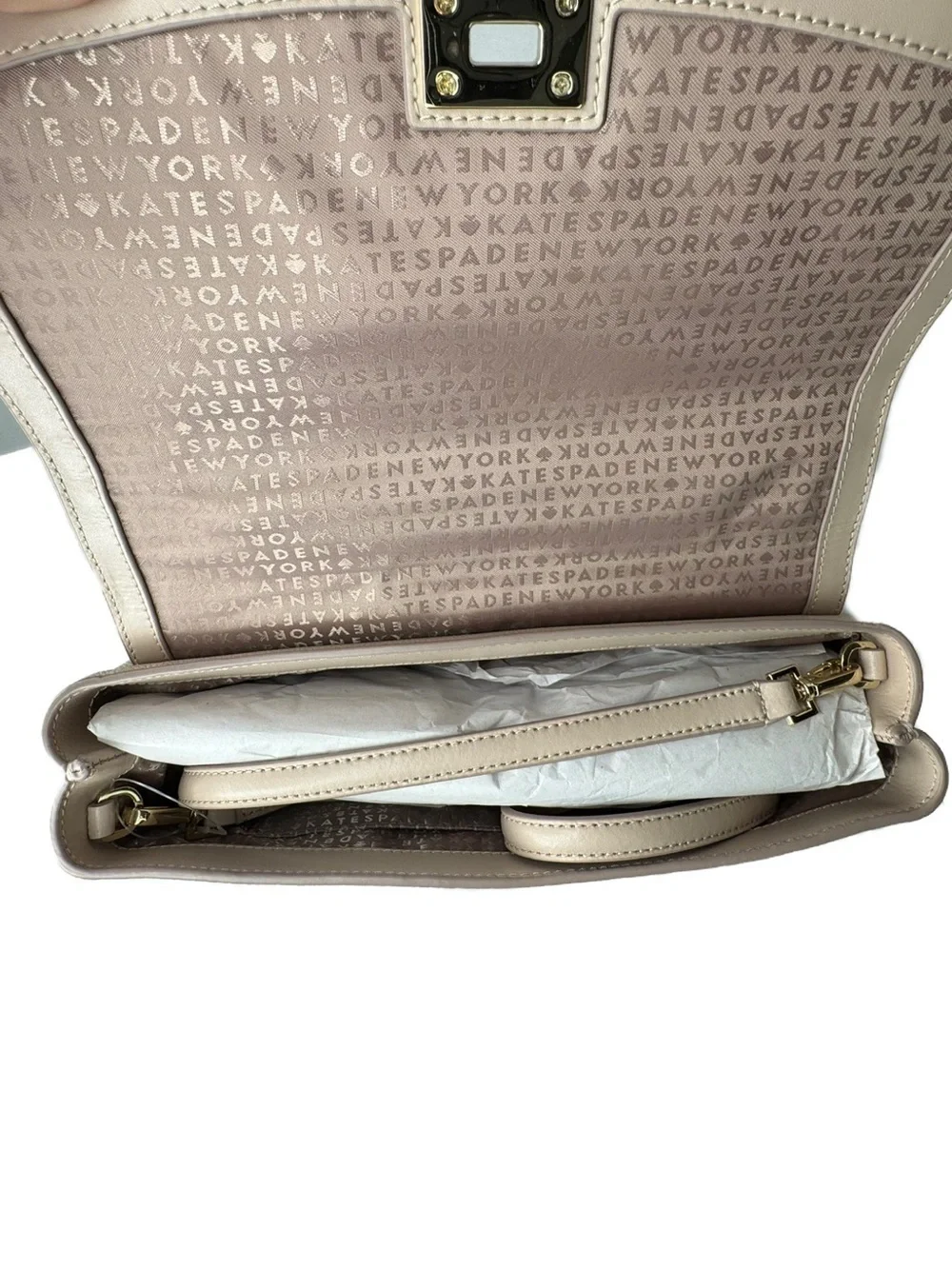Kate Spade New York Serrano Place Pearl Dorina Beige Pink 249369 Bag NWT